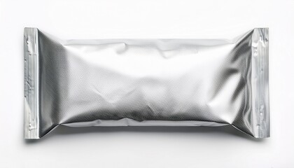 white sealed pouch n packaging mockup isolated on white