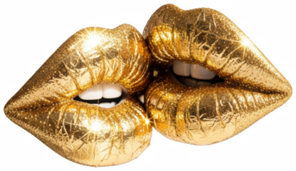 Golden Lip png Glitter Mouth cutout Shimmer Pout png Sparkling Kiss cutout Luxury Lips png Glamour Mouth png Sensual Kiss cutout Shiny Beauty png Metallic Lip isolated transparent background image