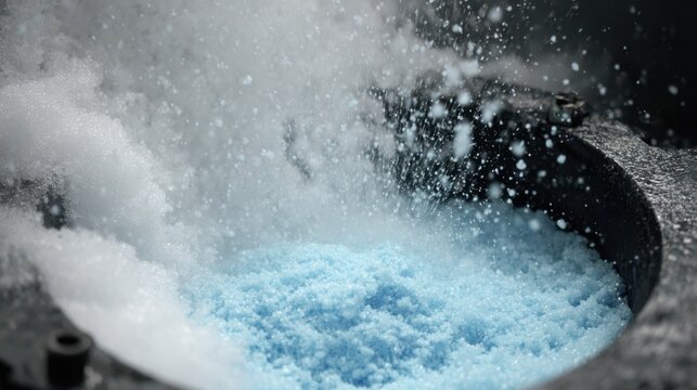 Medium shot showcasing starch blend bioplastic materials undergoing mechanical recycling in a modern processing plant.