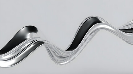 Abstract metallic wave form