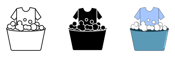 Laundry Dry Service set icon simple on white background