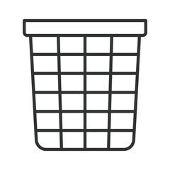 Trash basket icon in line design. trash bin, waste, garbage, disposal on white background vector. Waste editable stroke icon
