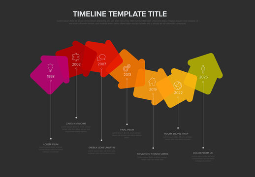 Business Timeline Infographic Template with Colorful Arrows