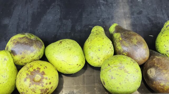 Fresh Organic Avocados Top View