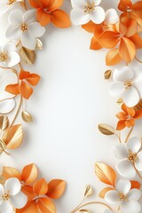 empty flower frames for cards and photos