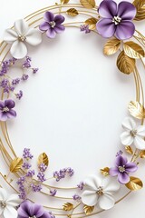 empty flower frames for cards and photos