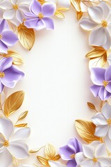 empty flower frames for cards and photos