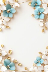 empty flower frames for cards and photos