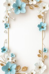 empty flower frames for cards and photos