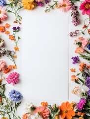 empty flower frames for cards and photos