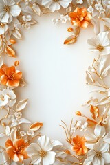 empty flower frames for cards and photos