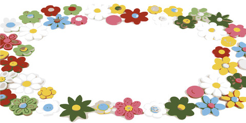 Fototapeta premium Hand-drawn floral background for a card. Frame of hand-drawn flowers. Vector graphicsn