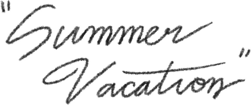 여름 방학 연휴 영문 손글씨