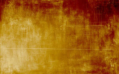 Obraz premium Black yellow concrete wall. Dark orange old shabby rough cement panoramic distressed texture. Gloomy grunge textured long banner background