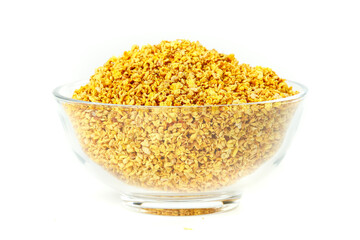 Golden Osmanthus Flowers in Glass Bowl - Traditional Chinese Tea Ingredient