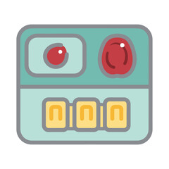 Simple illustration of a brown mortar and pestle, a tool used for grinding and crushing ingredients