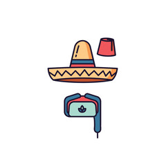 Simple illustration of a brown mortar and pestle, a tool used for grinding and crushing ingredients