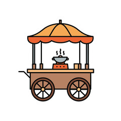 Simple illustration of a brown mortar and pestle, a tool used for grinding and crushing ingredients