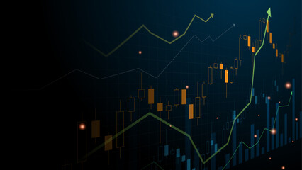 stock market investment trading background in perspective