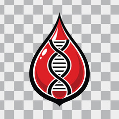 Blood DNA genetic icon sign logo