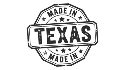 Obraz premium a vintage style badge with the words made in texas prominently displayed