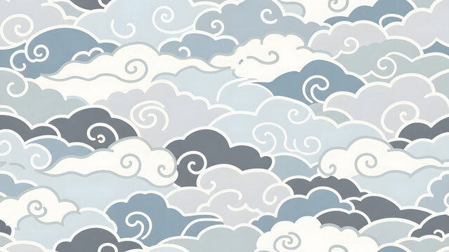 Traditional Chinese Cloud Pattern Background Design