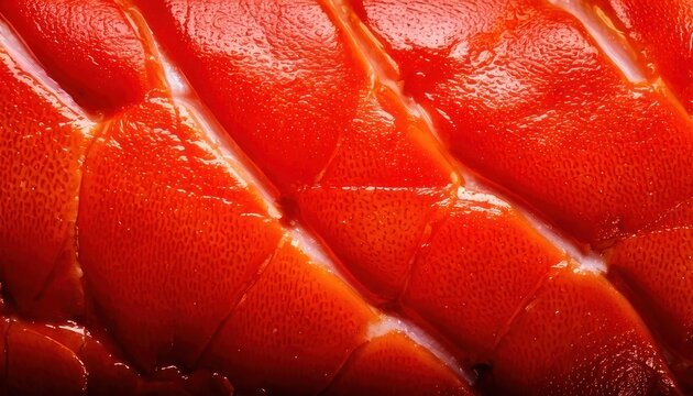 Close-up of Vibrant Red Mentaiko Roe Texture.