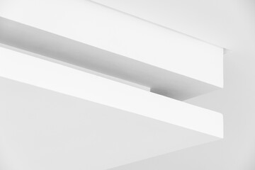 Abstract monochrome composition featuring white niche