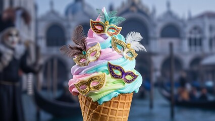 Ice cream at the Venetian Carnival