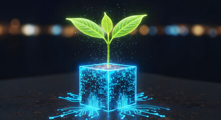 Human hand interacting with digital hologram pill and dna helix representing pharmaceutical innovation and medical science technology