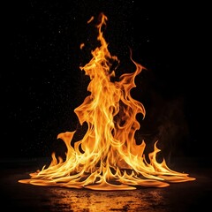 Fototapeta premium fire in the fireplace