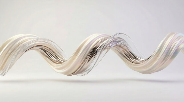 Vague de verre fluide abstraite forme organique