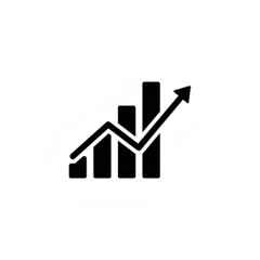 Rising Bar Chart with Upward Trending Arrow Icon