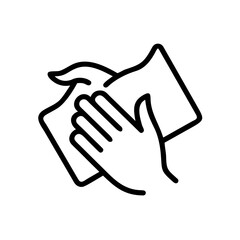 Obraz premium Wiping Hands or Objects for web and graphic design