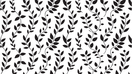 Traditional damask style monochrome floral pattern for luxury packaging design © abdurrahimsofikul