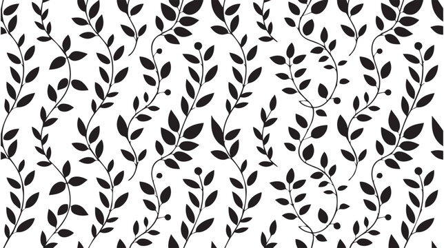 Traditional damask style monochrome floral pattern for luxury packaging design