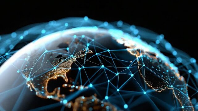 Global Connectivity: Visualizing the intricate web of global connections that bind our world together.