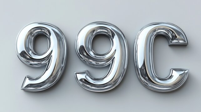 99 Cents price display on a plain background