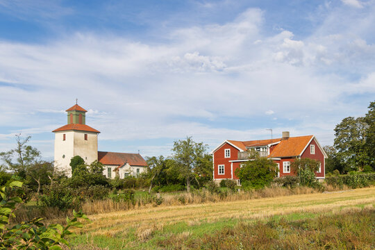 White church at Oland island in Sweden