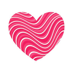 Pink swirl heart isolated on transparent background