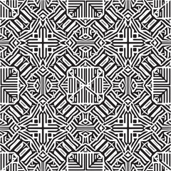  Strong contrast geometric design, black on white