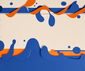 Background in the form of blue waves. Generative AI