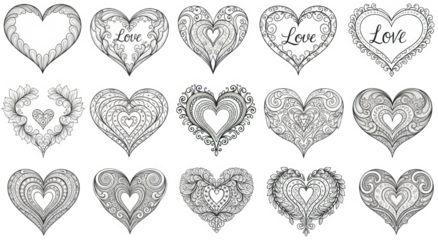 Ornate Heart png Decorative Love cutout Intricate Valentine png Elegant Heart cutout Detailed Romance png Artistic Doodle cutout Tribal Heart png Mandala Love isolated transparent background image