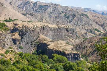Basalt columnar unit. Garni gorge, Armenia.