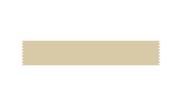 Beige paper strip with zigzag edges