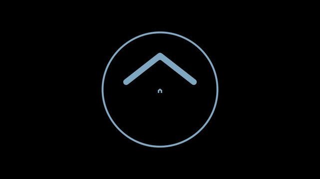 Blue Arrow Icon Isolated on Transparent Background