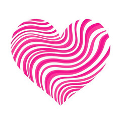 Pink swirl heart isolated on transparent background