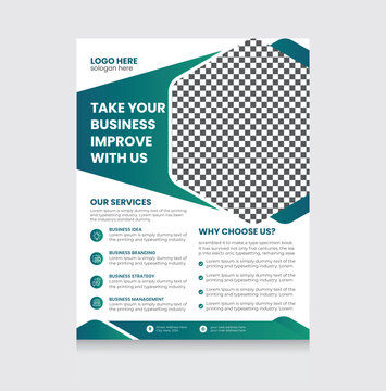 Modern Business Services Promotion Flyer Template