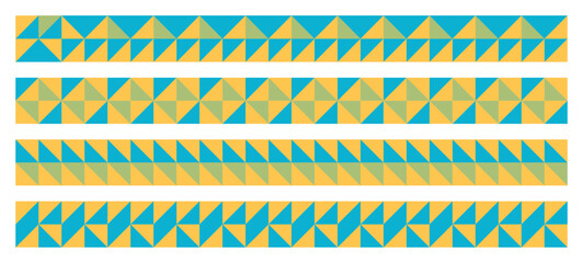 Border style seamless frames isolated on white background. Mexican aztec border patterns with ethnic tribal geometric ornaments. Greek style geometric seamless frames isolated. 