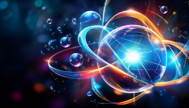 celebrate world science day with a vibrant glowing abstract banner showcasing innovation and discovery perfect for educational and scientific promotions